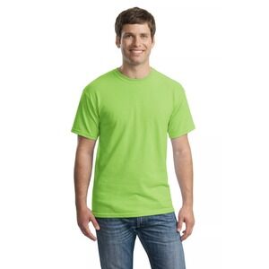 Gildan Mens Short Sleeve‎ Cotton Crew Neck T-Shirt 5000 Lime Green Medium